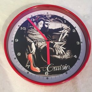 Cruisin Wall Clock. Ride or die style Clock is 12”
